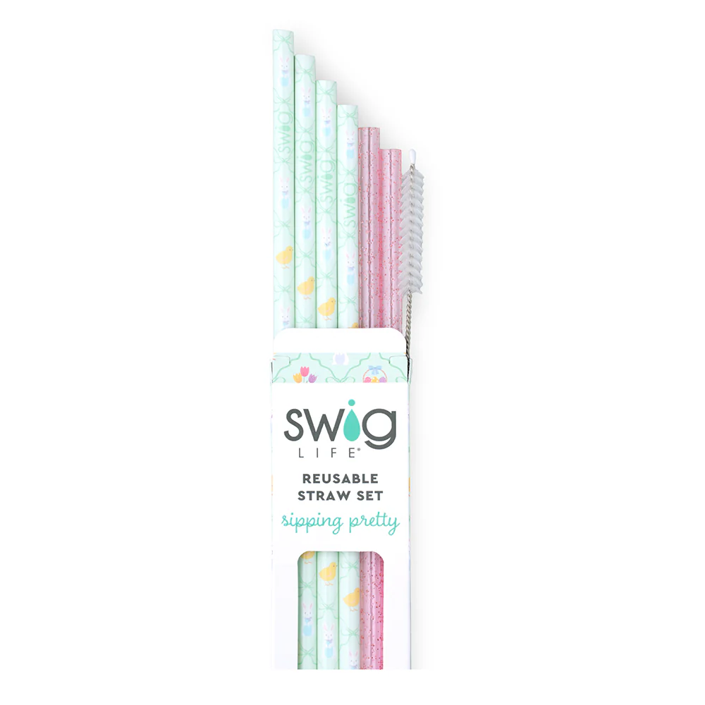 Hoppy Easter Reusable Straw Set