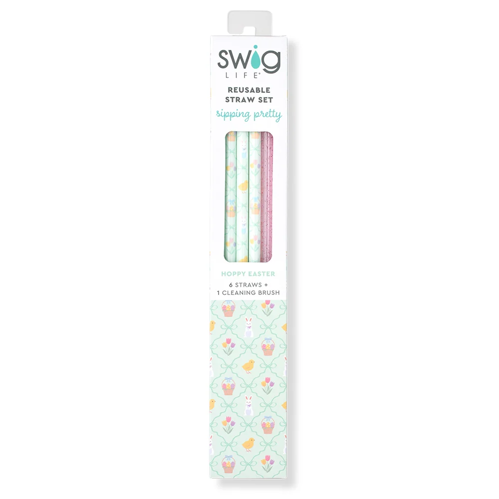 Hoppy Easter Reusable Straw Set - Image 2