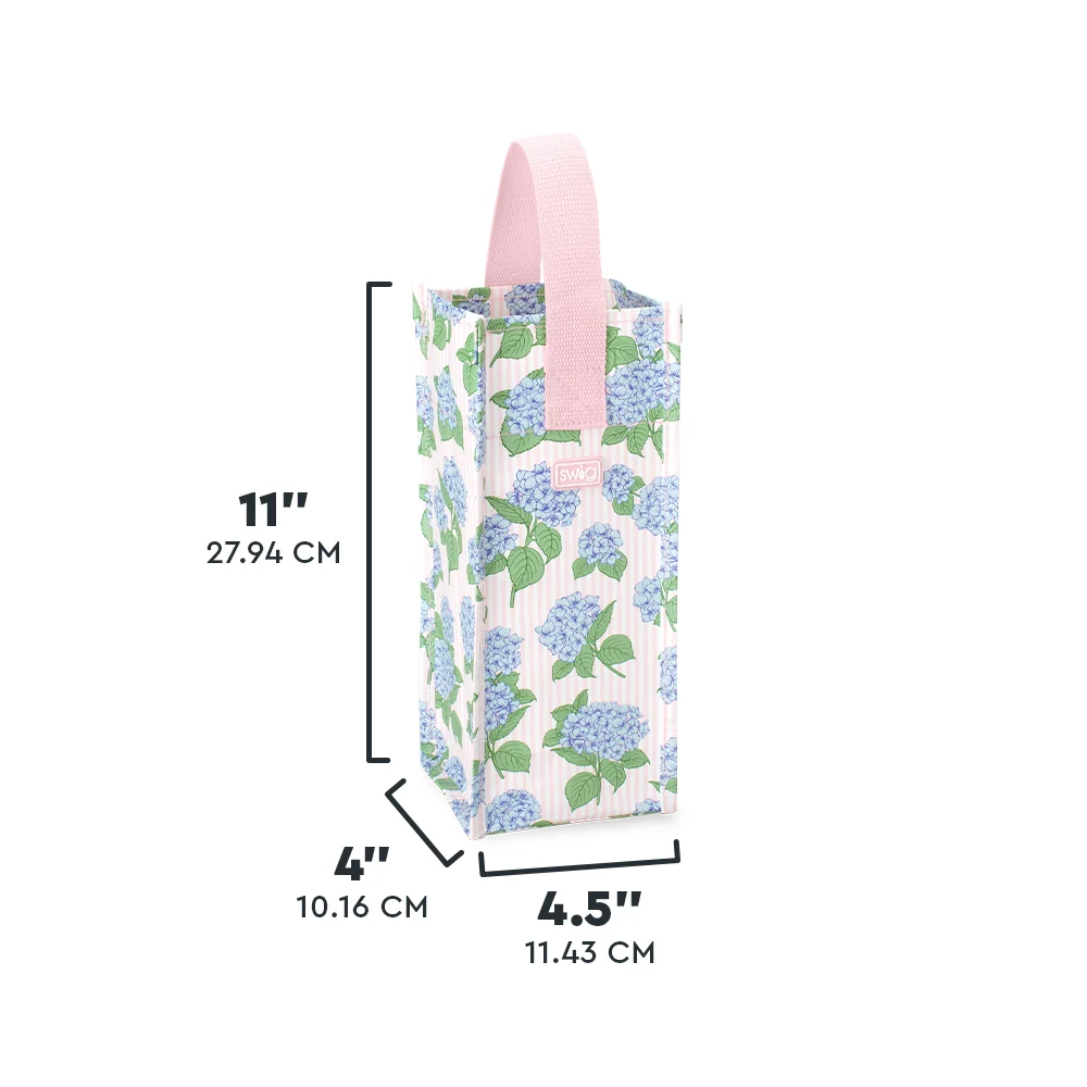 Hydrangeas Wine Reusable Gift Bag - Image 4