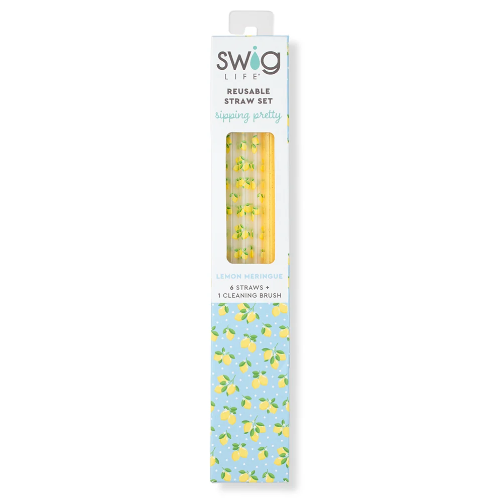 Lemon Meringue Reusable Straw Set - Image 3
