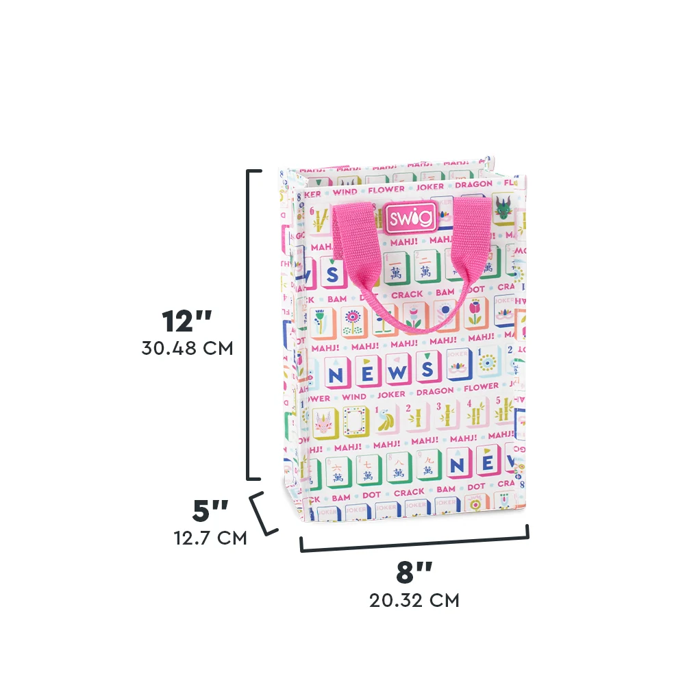 Mahjong Tall Reusable Gift Bag - Image 3