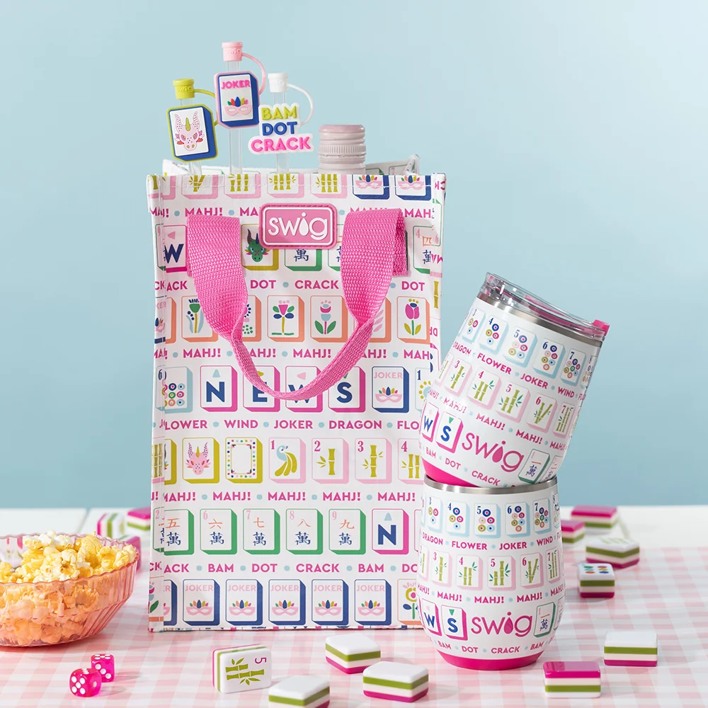 Mahjong Tall Reusable Gift Bag - Image 4
