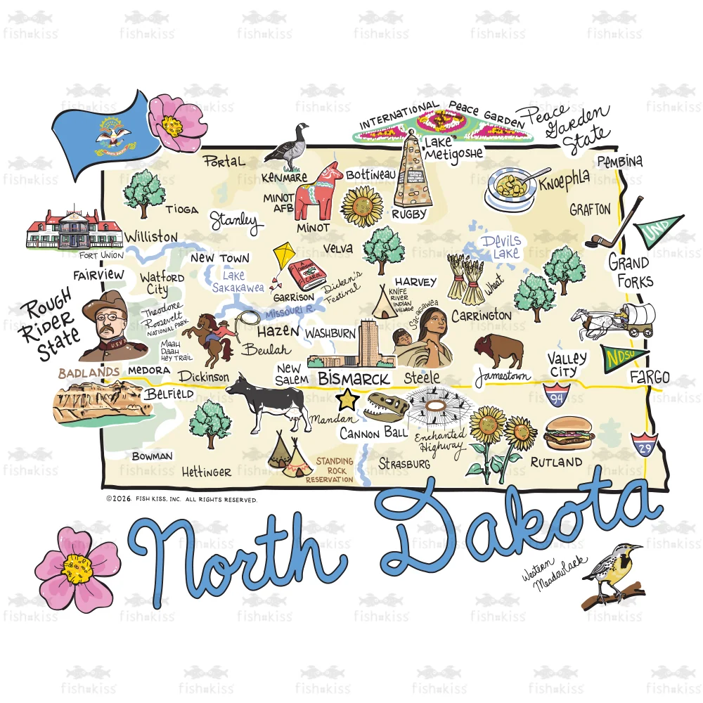 North Dakota Medium Iced Cup Coolie - Image 2