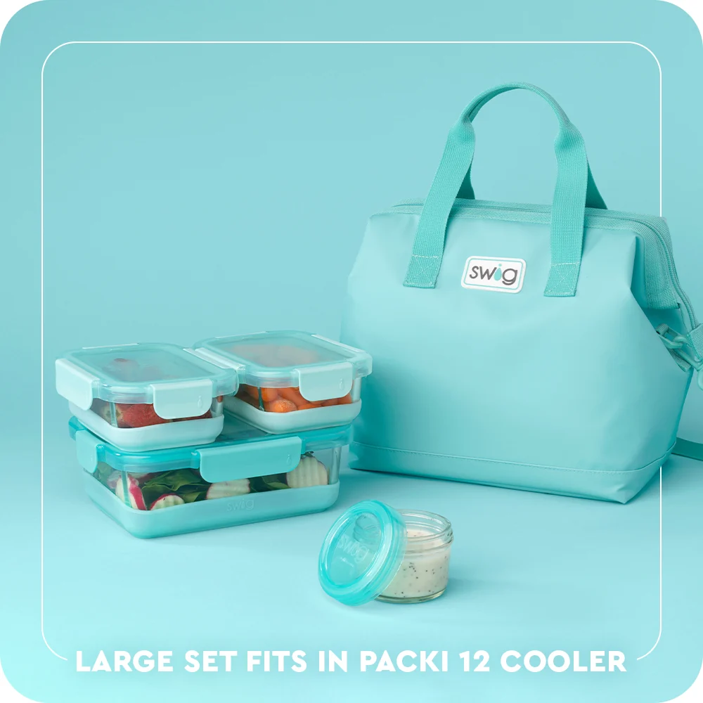 Pink 3pc Glass Food Storage Large Set - Image 11