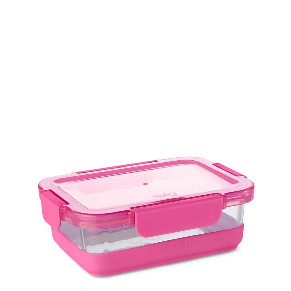 Pink 3pc Glass Food Storage Medium Set - Image 2