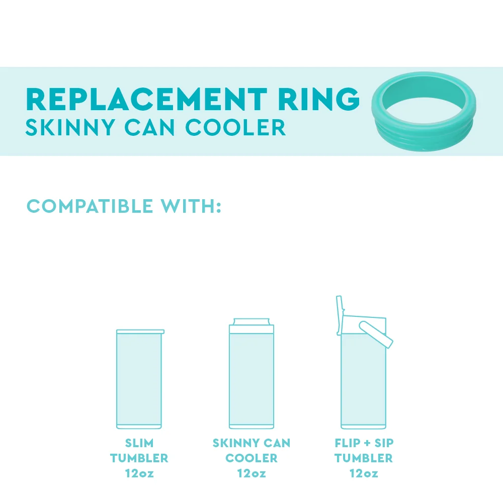 Aqua Replacement Ring 12oz Skinny Can Cooler - Image 3