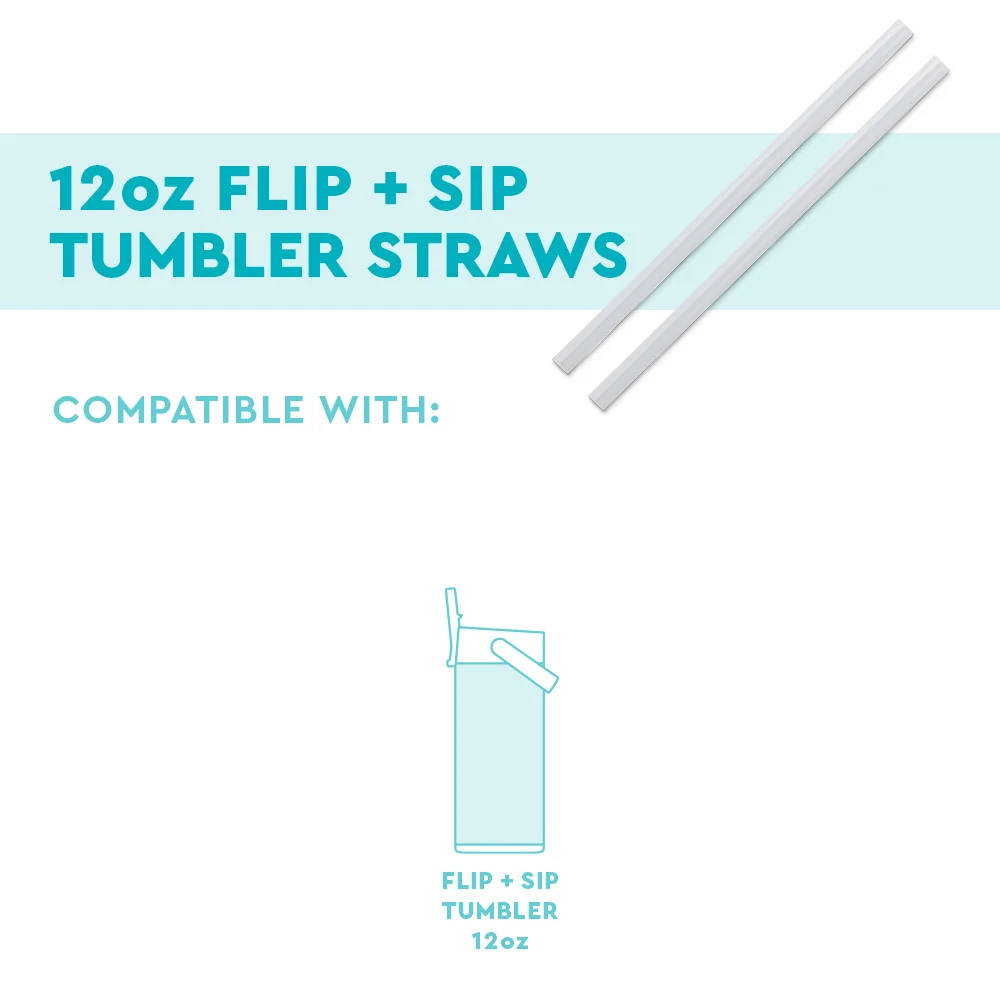 Replacement Straws 2-Pack 12oz Flip + Sip Tumbler - Image 2