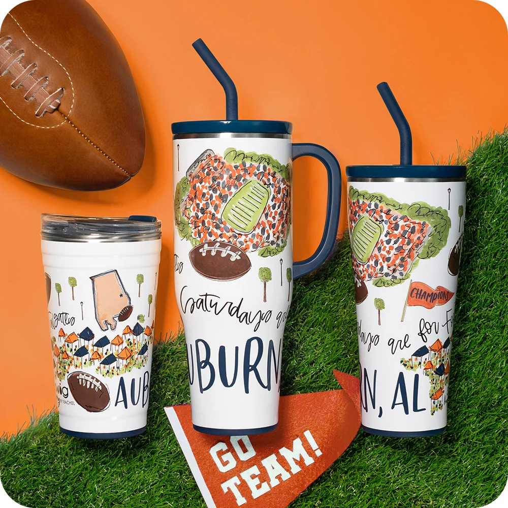 Saturdays in Auburn Straw Tumbler 32oz - Image 3