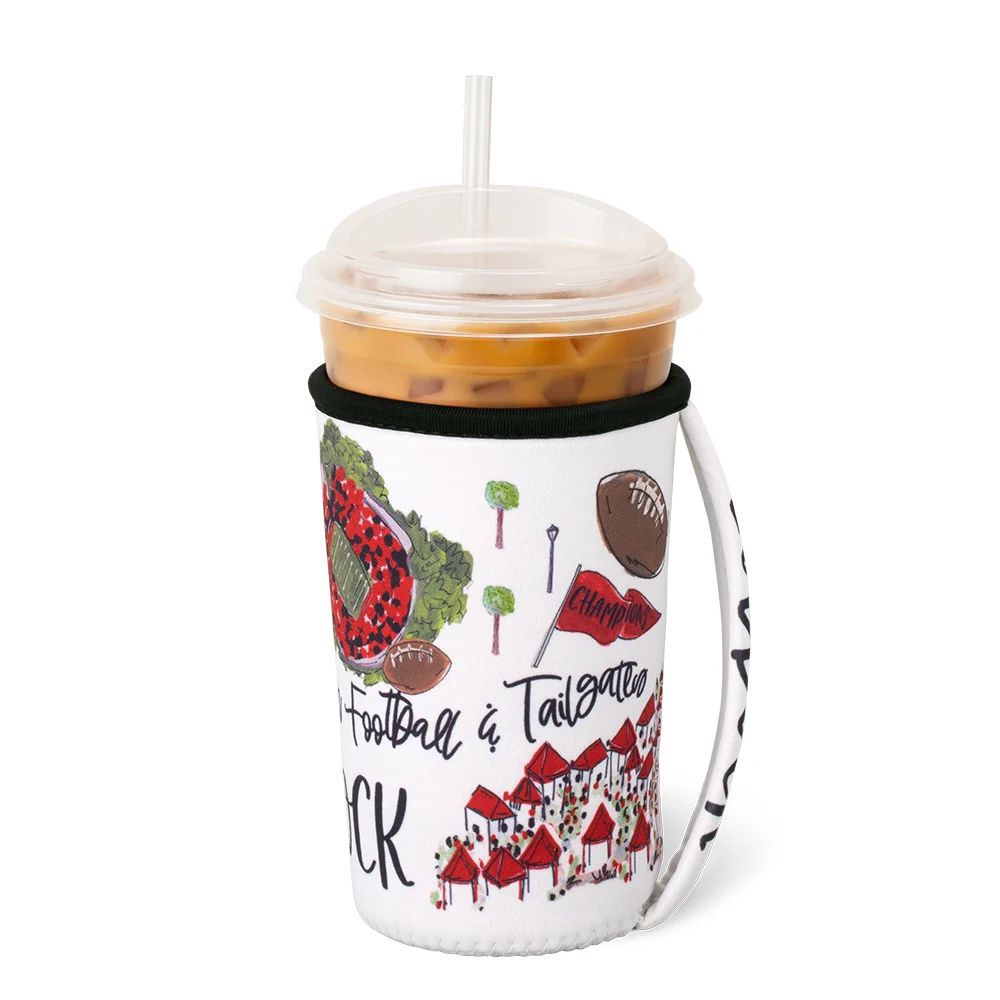 Saturdays in Lubbock Medium Iced Cup Coolie - Image 3