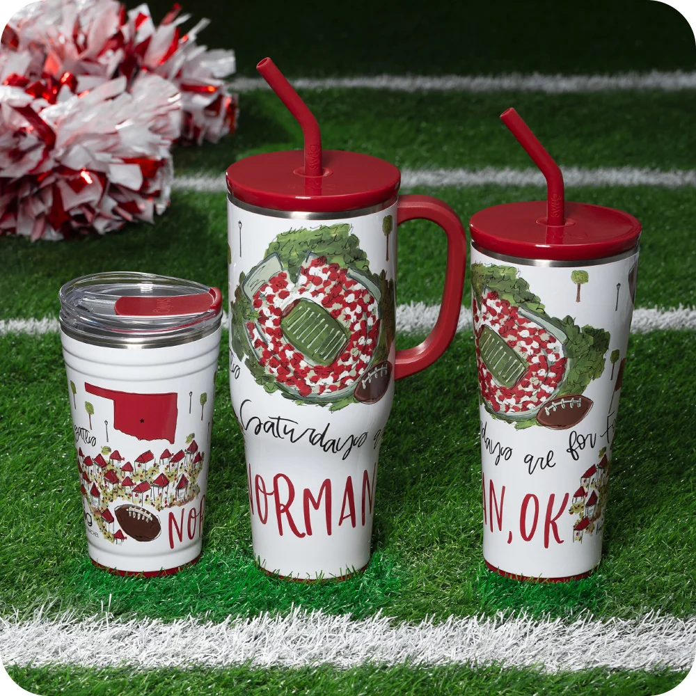 Saturdays in Norman Straw Tumbler 32oz - Image 3
