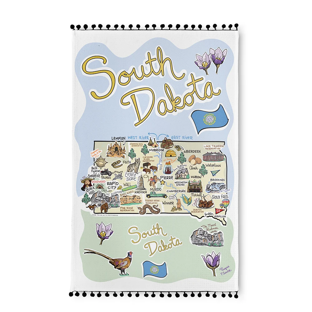South Dakota Tea Towel - Image 2