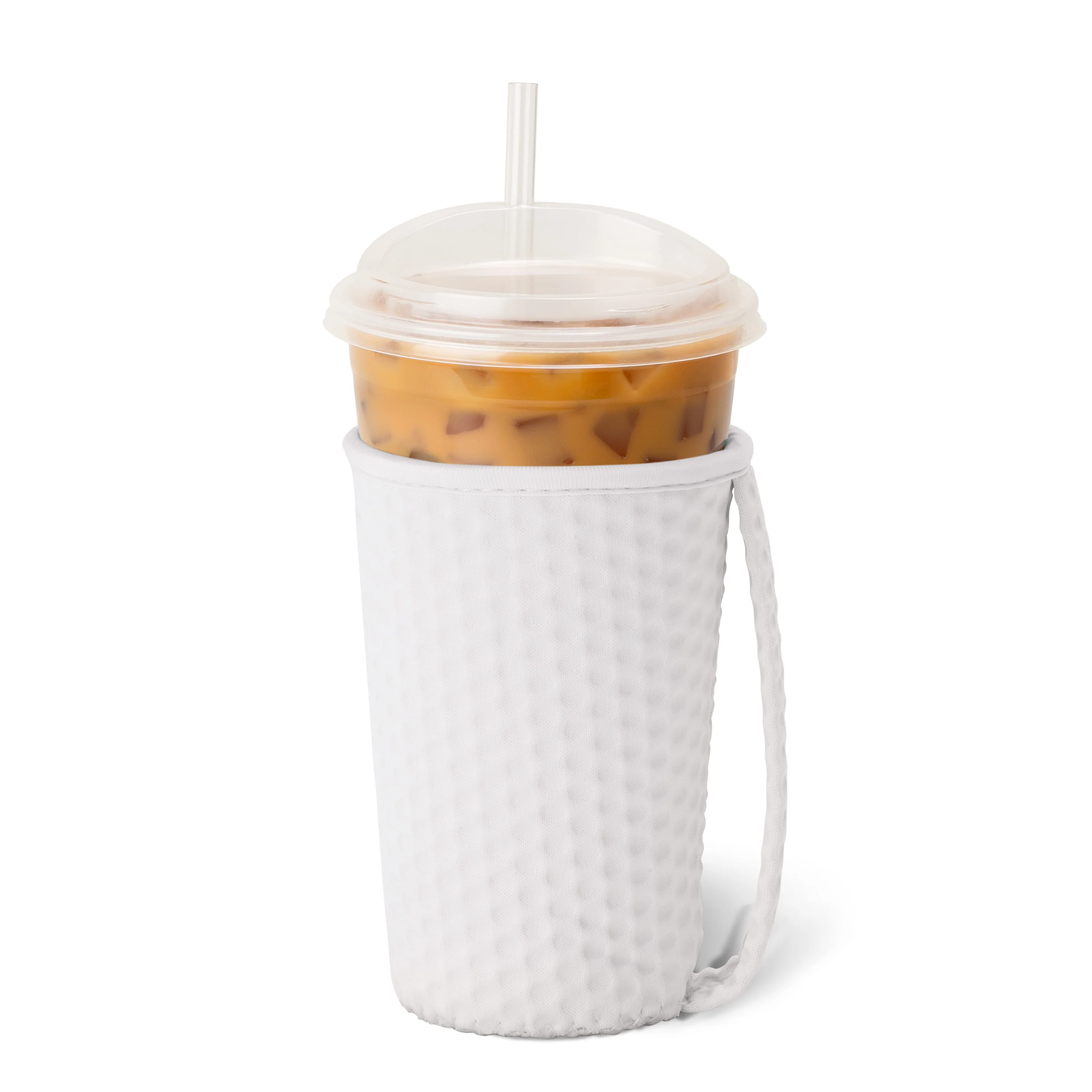 White Golf Ball Medium Iced Cup Coolie - Image 3