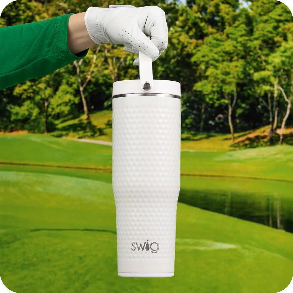 White Golf Ball To-Go Tumbler 30oz - Image 3